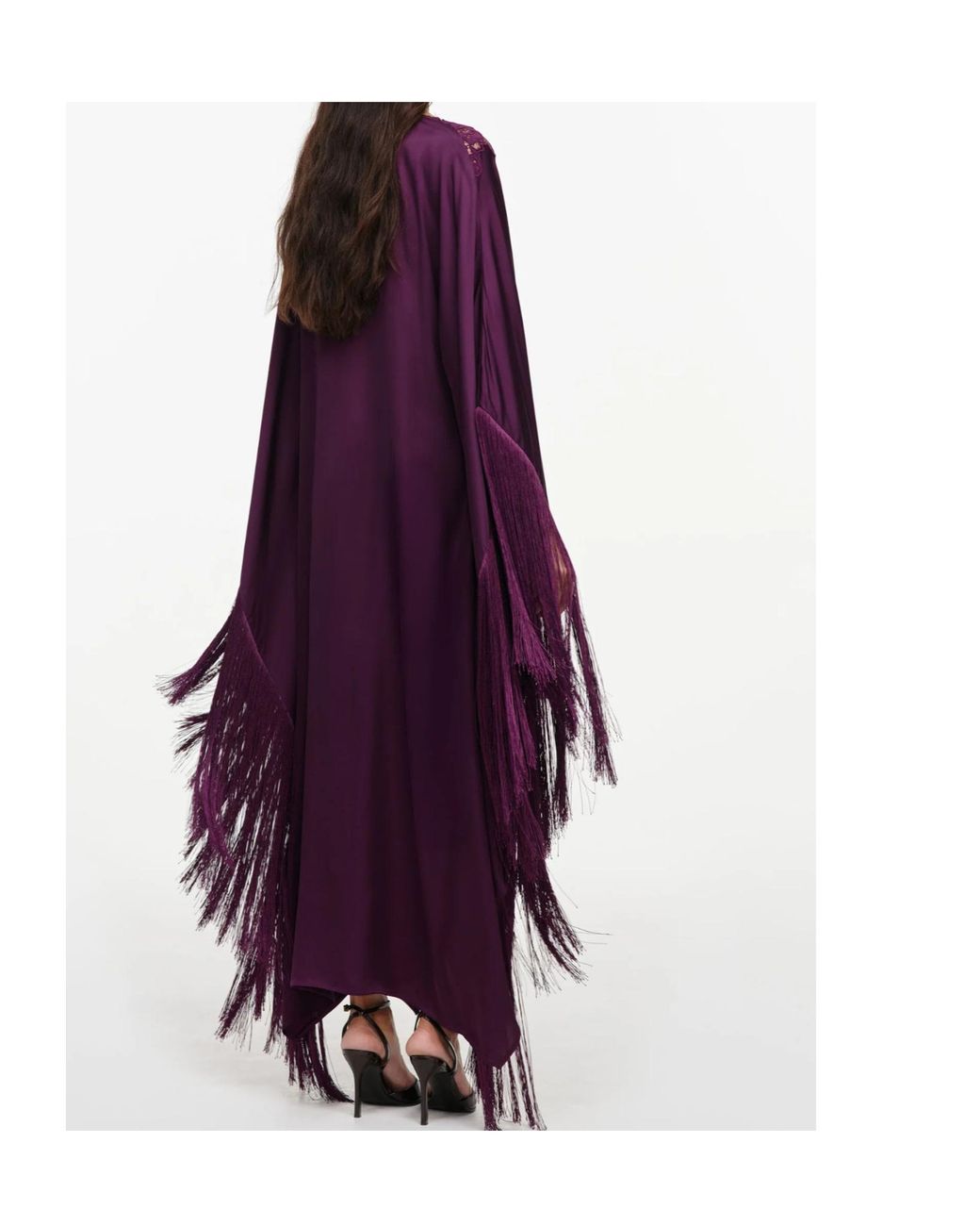 Self-Portrait Purple Jersey Draped Maxi Dress