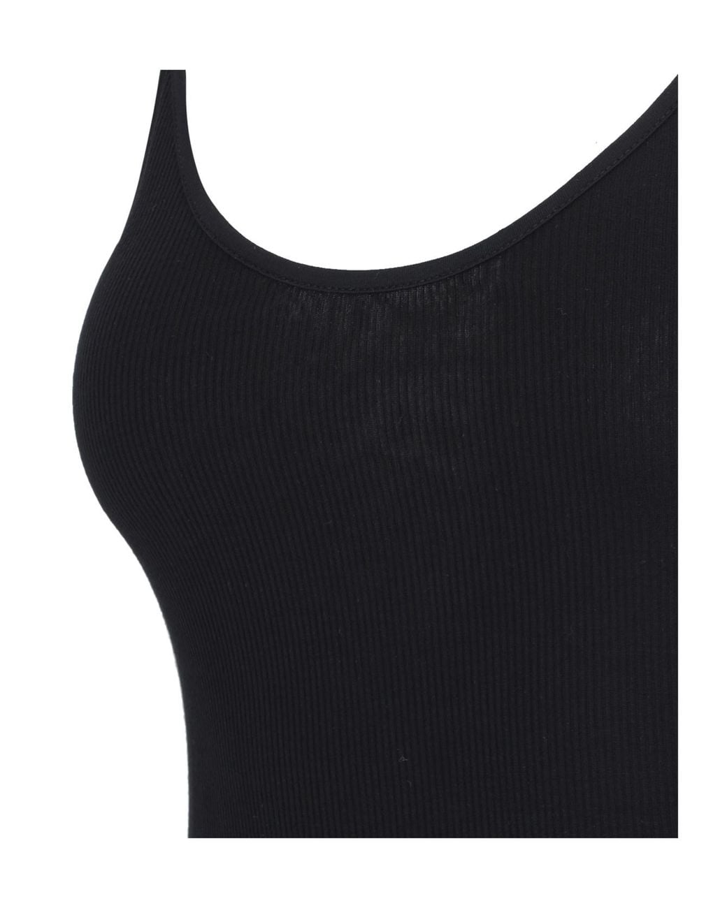 Khaite Black Selee Ribbed-Knit Tank