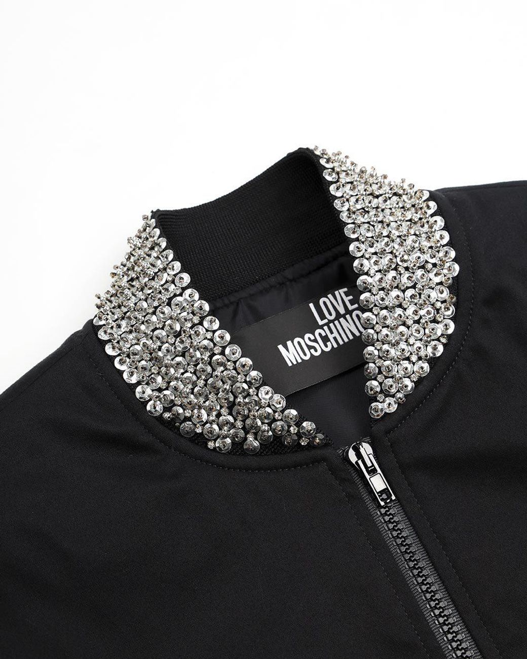 Moschino Black Short Style Logo Casual Jacket