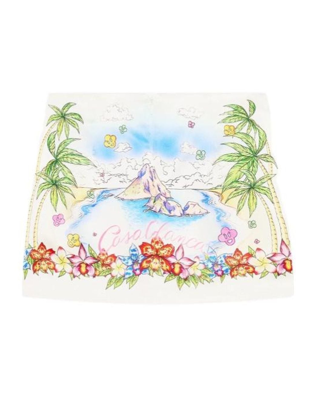 Casablanca Multicolor Scenic Print Mini Skirt