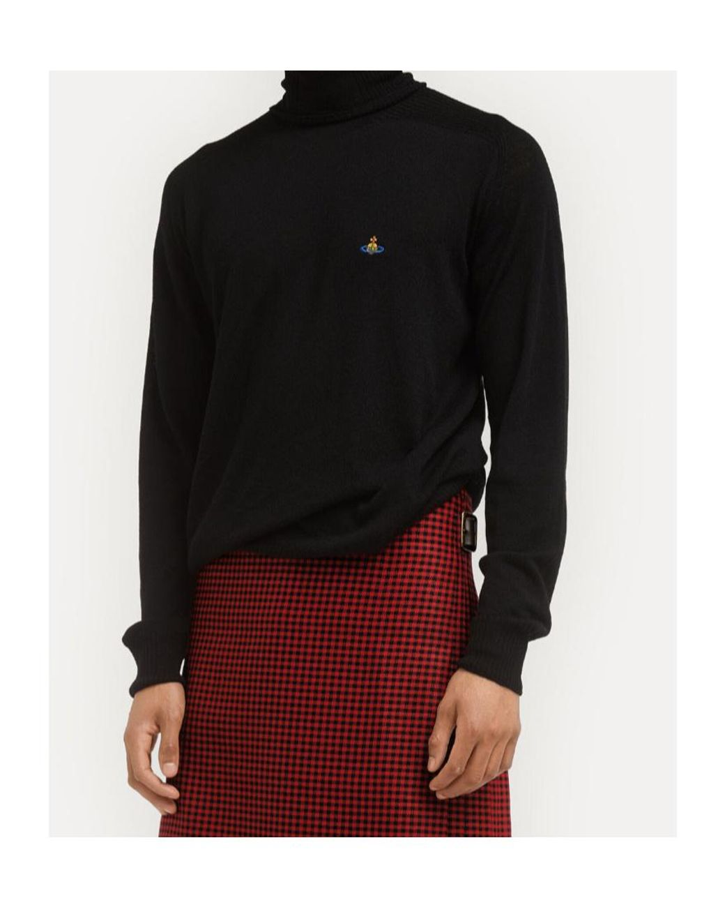 Vivienne Westwood Black Fisherman Turtleneck Jumper for men