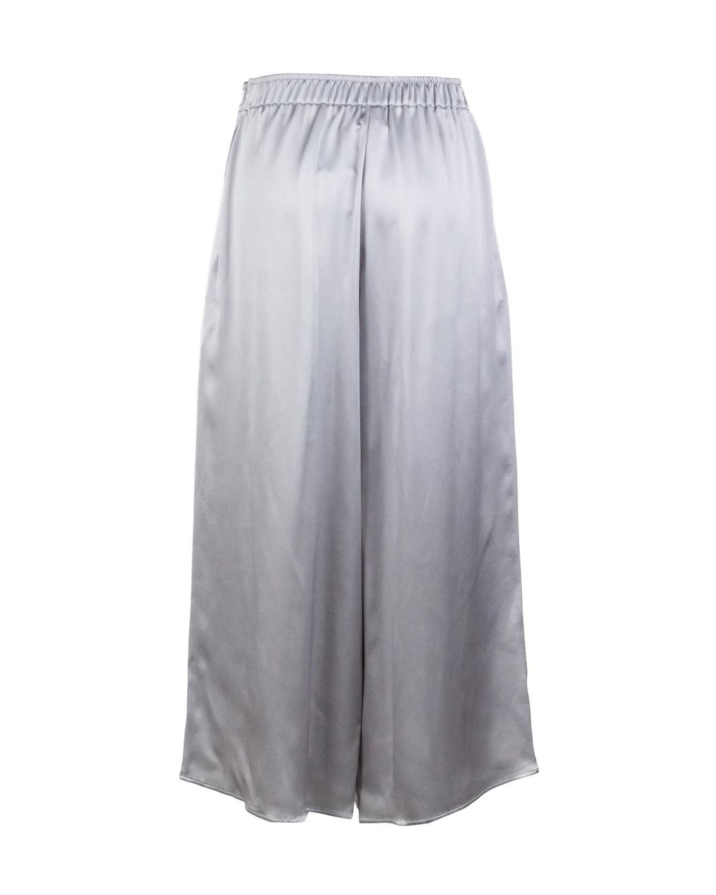 Eleventy Gray Pleated Cropped Trousers
