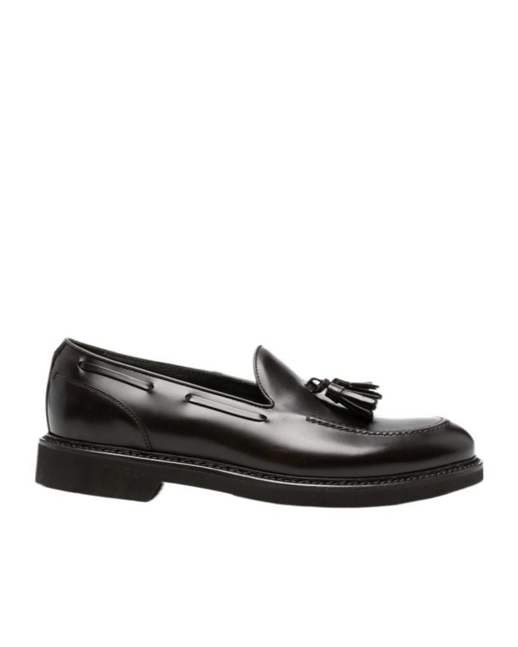 Canali Black Tassel-Detail Loafers for men