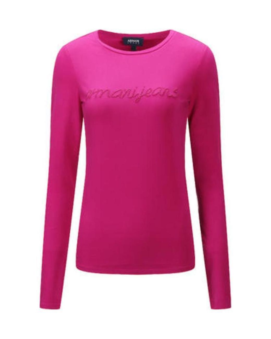 Armani Jeans Pink Logo Detail T-Shirt