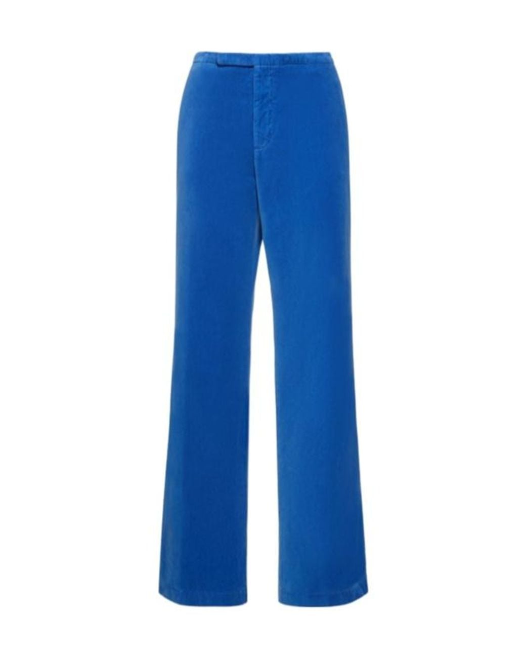 Aspesi Blue Velvet High-Waisted Casual Pants