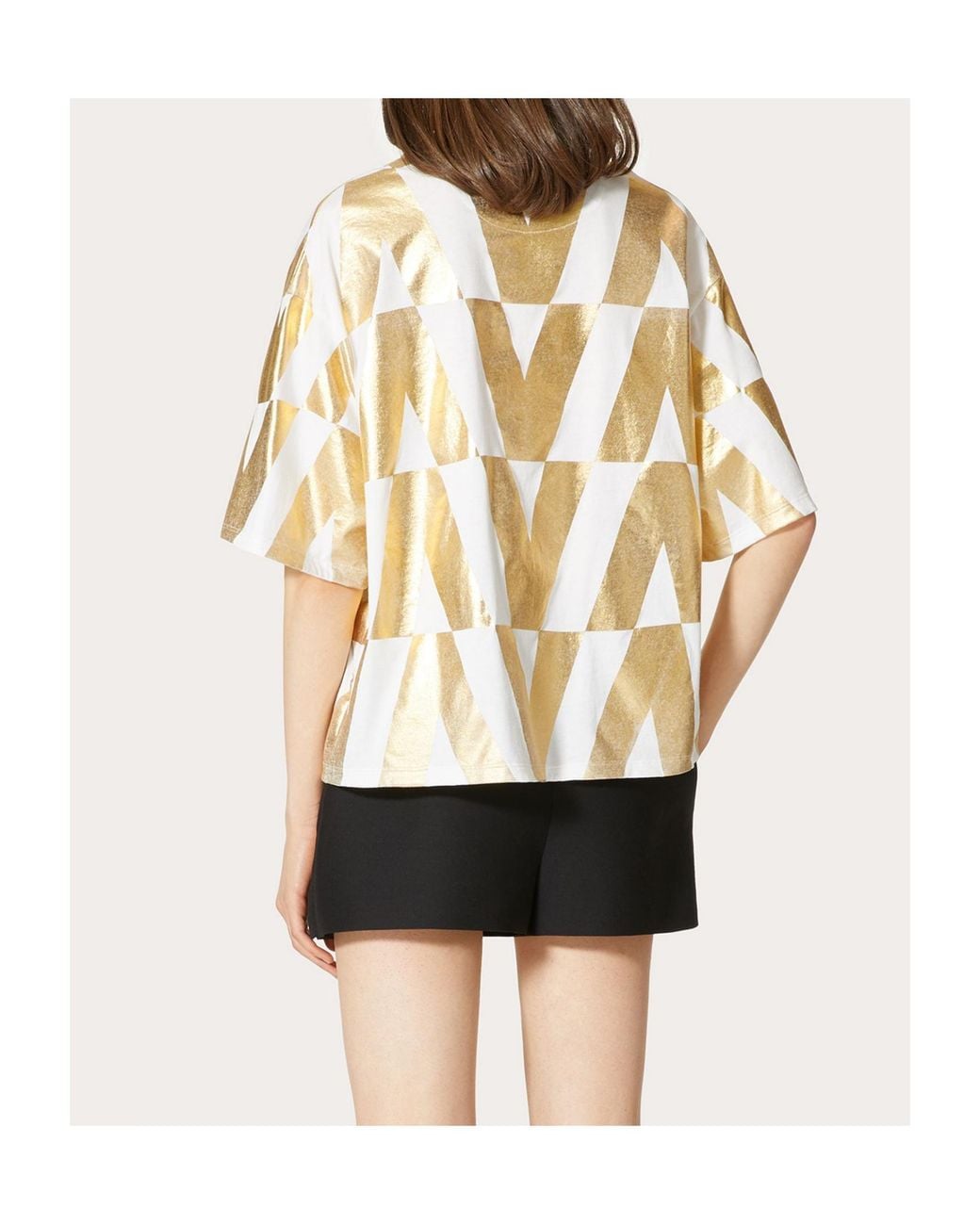 Valentino Metallic Logo-Print T-Shirt