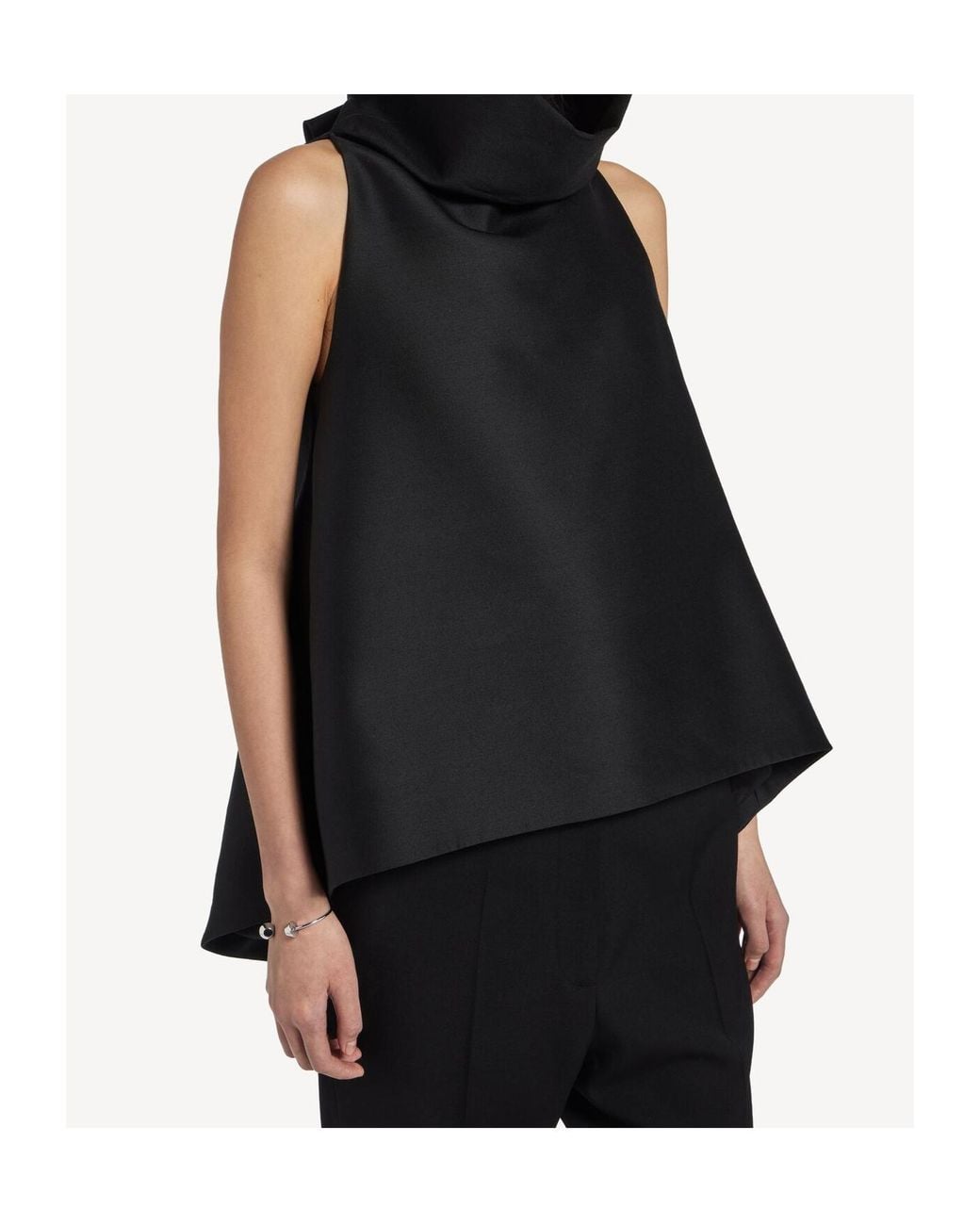 Balenciaga Black High Collar Top