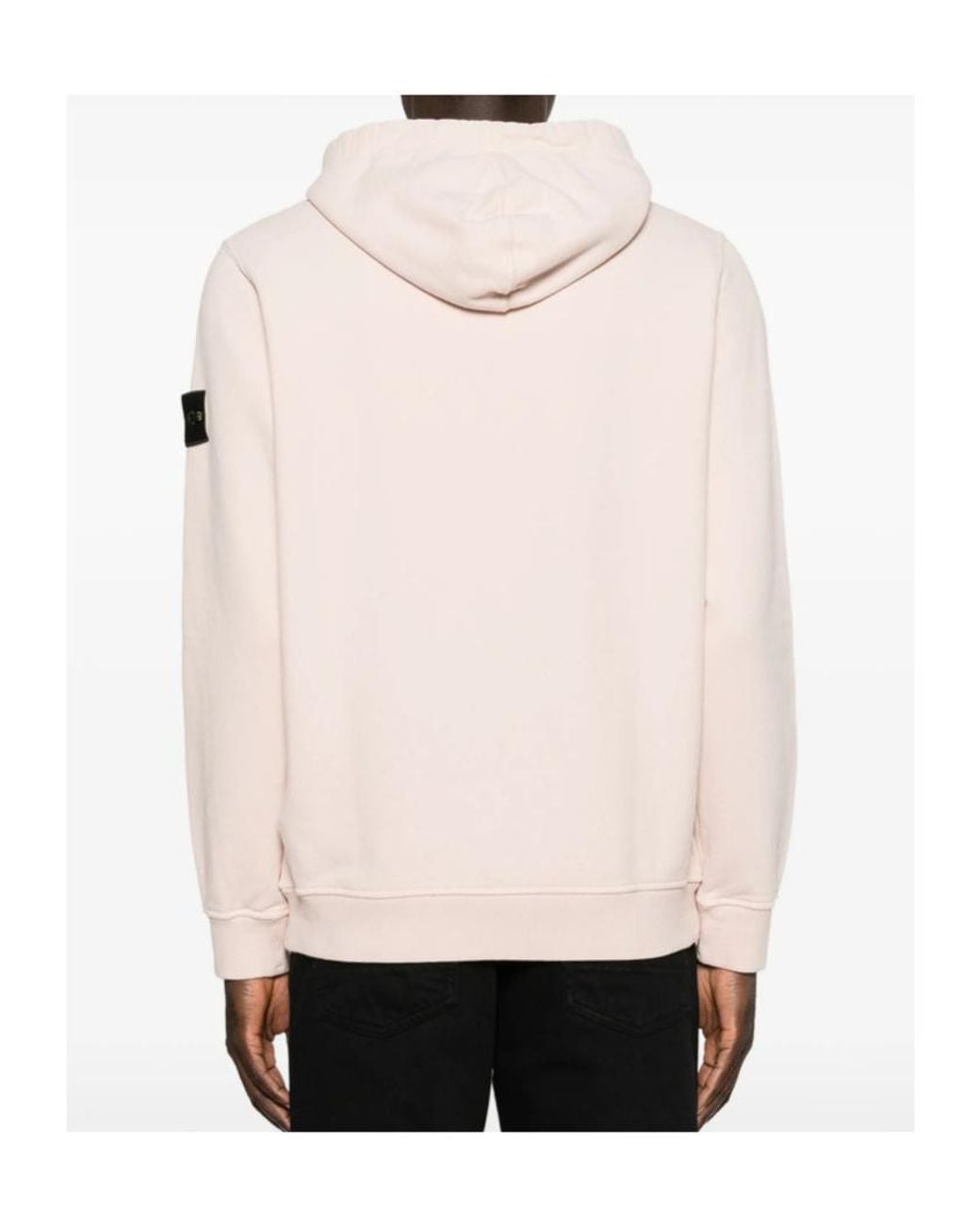 Stone Island Pink Compass-Patch Drawstring Hoodie for men