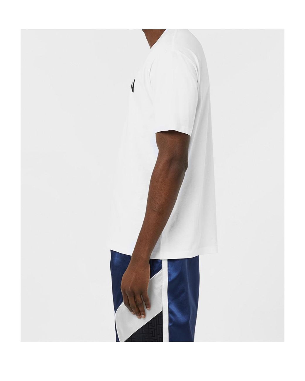 Balmain White Print Logo Cotton T-Shirt for men