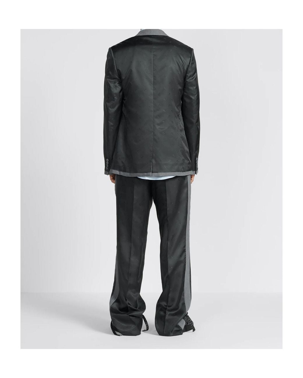 Dior Gray Homme Button Detailed Straight Leg Pants for men