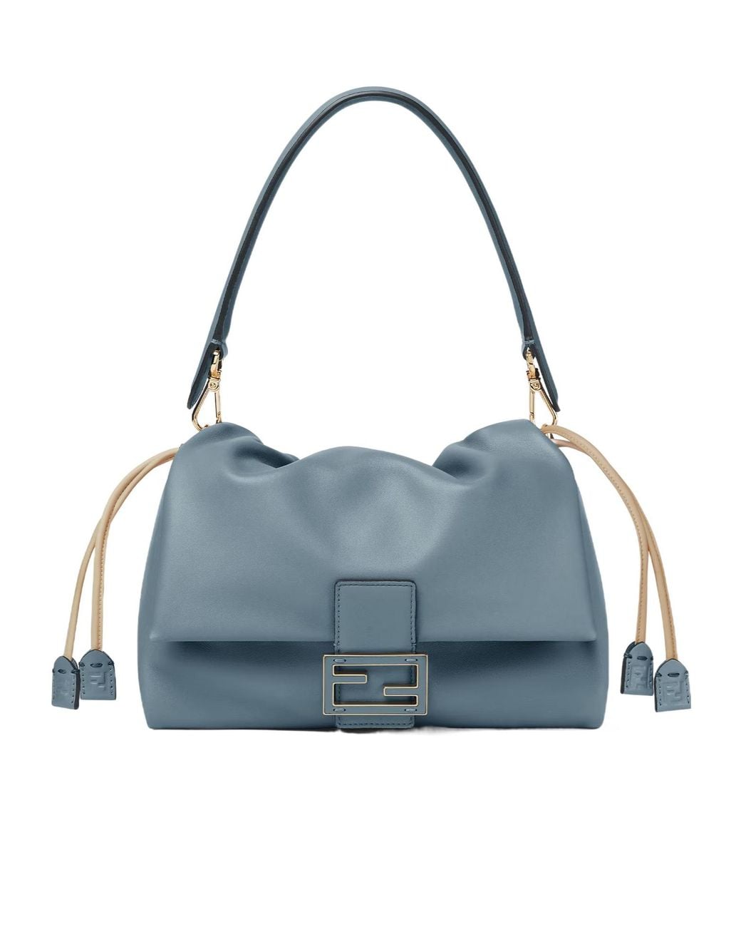 Fendi Blue Mamma Baguette Medium Shoulder Bag