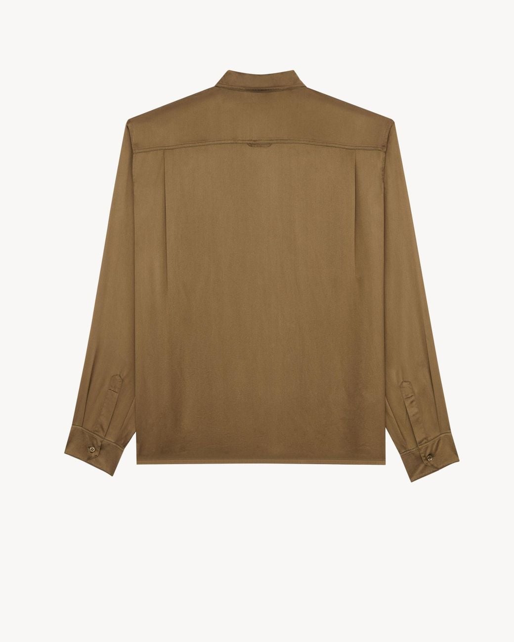 Saint Laurent Green Button-Up Long-Sleeved Shirt for men