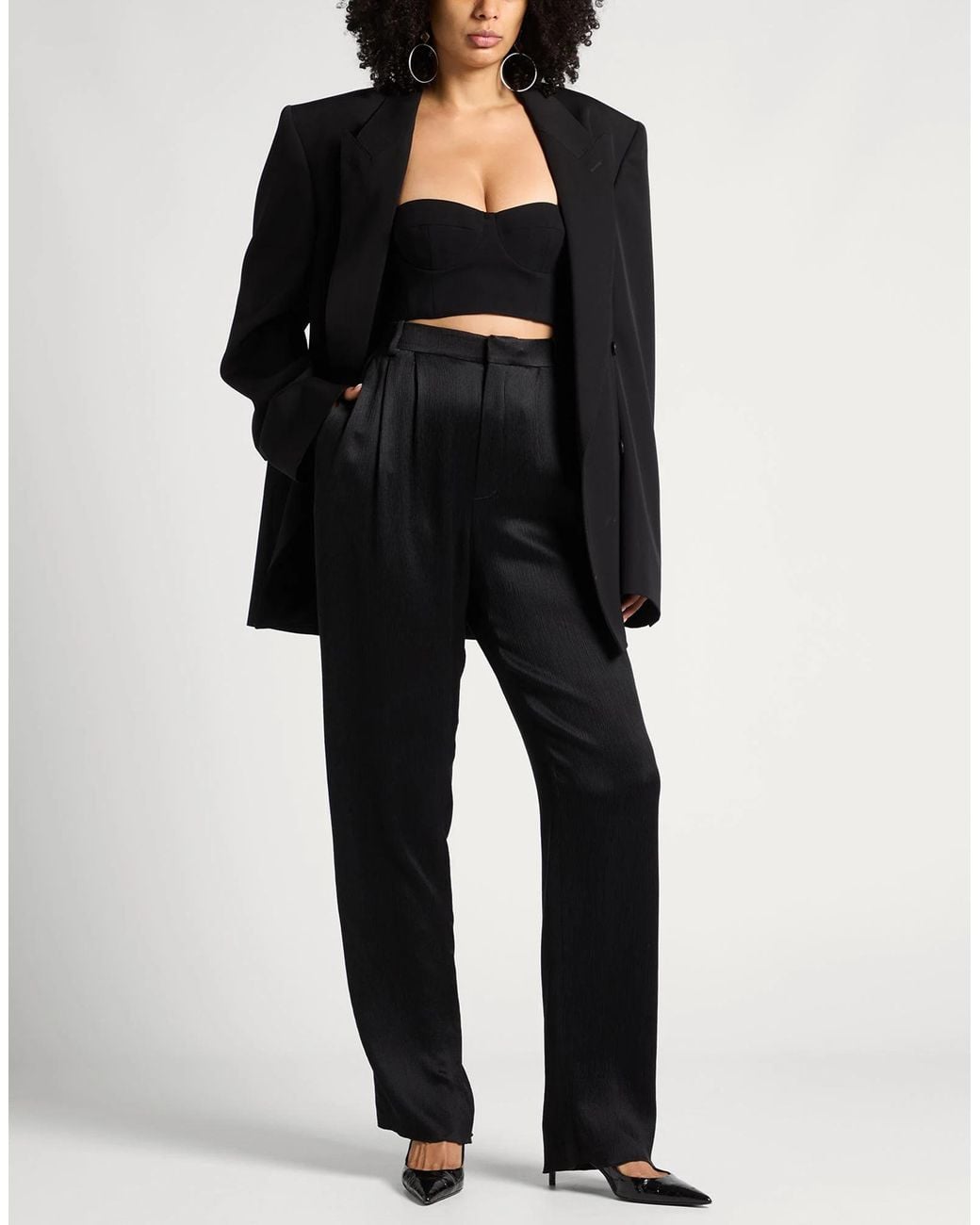 Saint Laurent Black Straight-Leg Casual Trousers