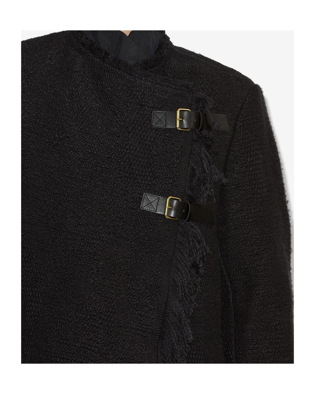 Isabel Marant Black Garmia Asymmetrical Front Jacket