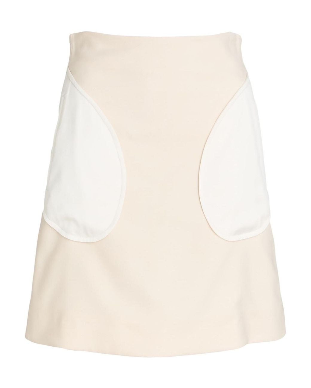 Burberry Natural Color-Blocked Flared Skirt