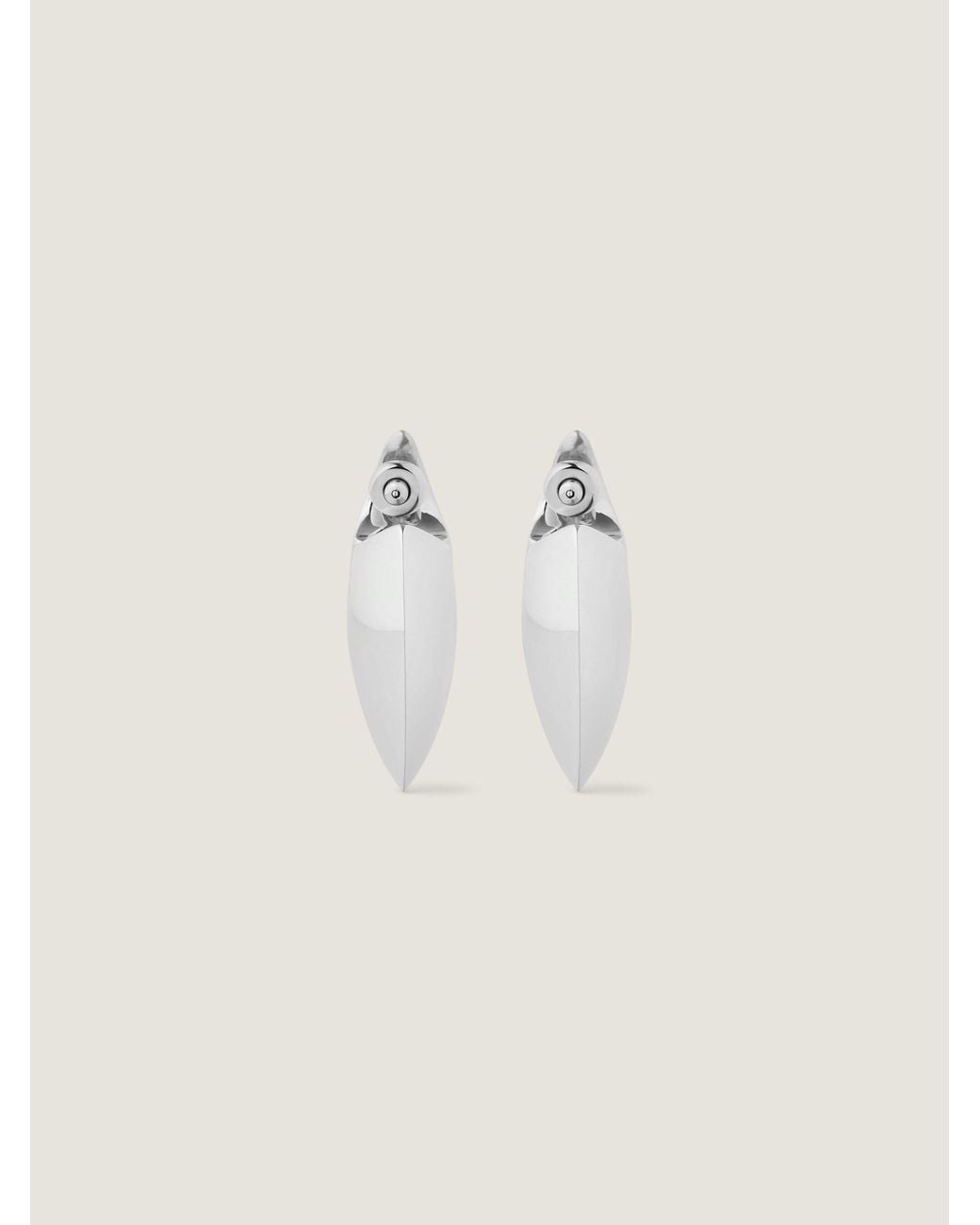 Givenchy White Cocoon Earrings