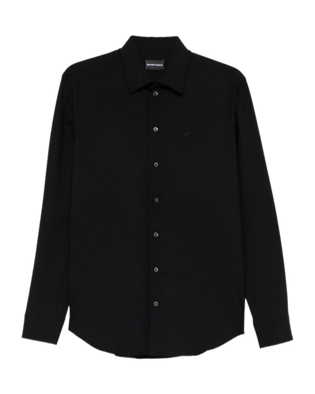 Emporio Armani Black Button Shirt for men