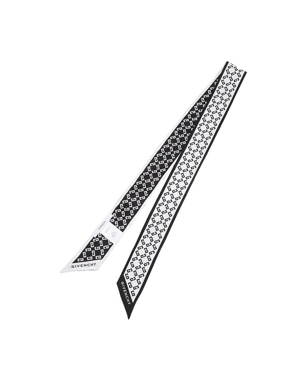 Givenchy White Pointed Silk Scarf