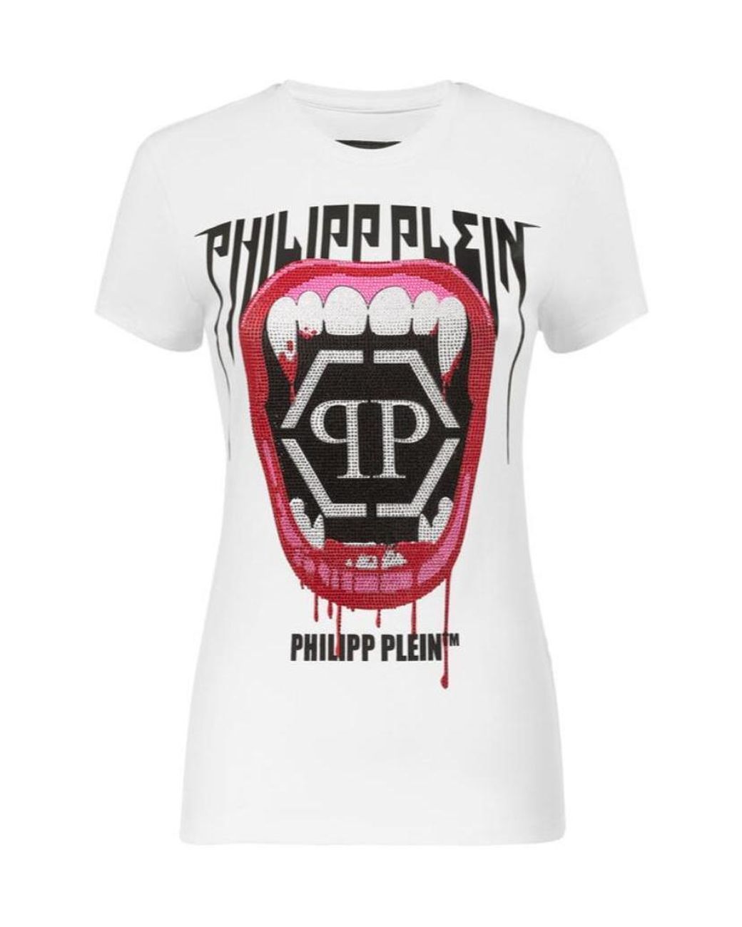 Philipp Plein White Logo Details T-Shirt