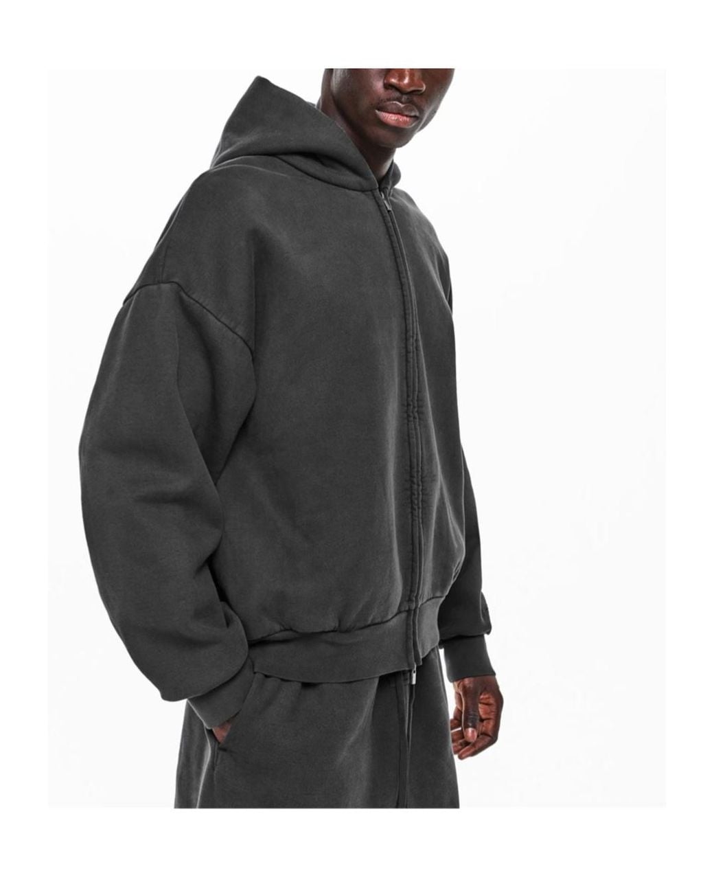 Fear Of God Gray Fge Script Zip Sn62 for men