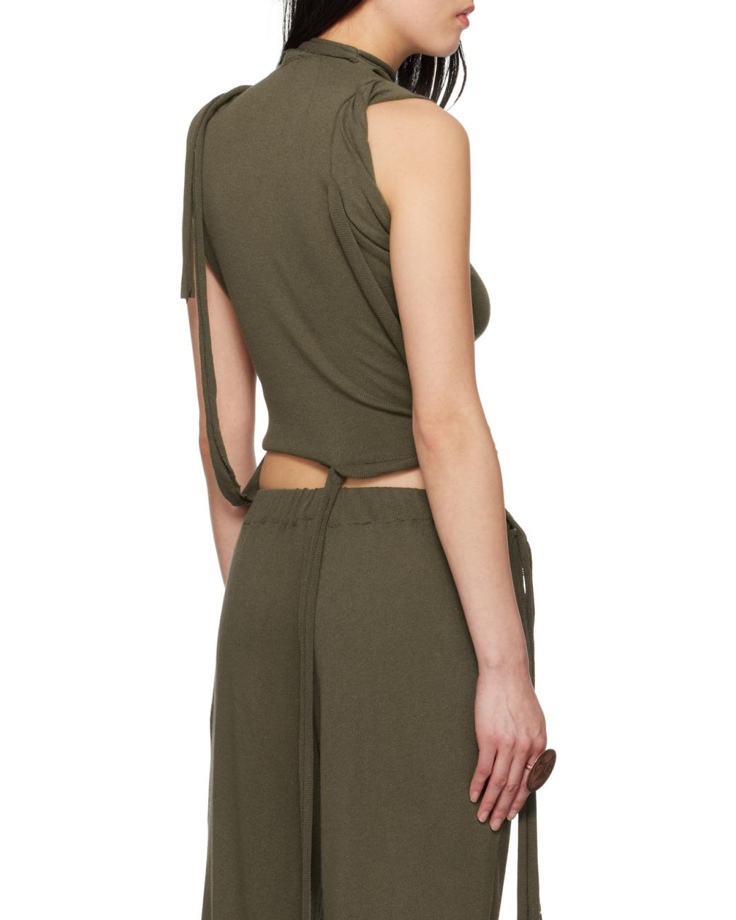 OTTOLINGER Green Deconstructed Tank Top