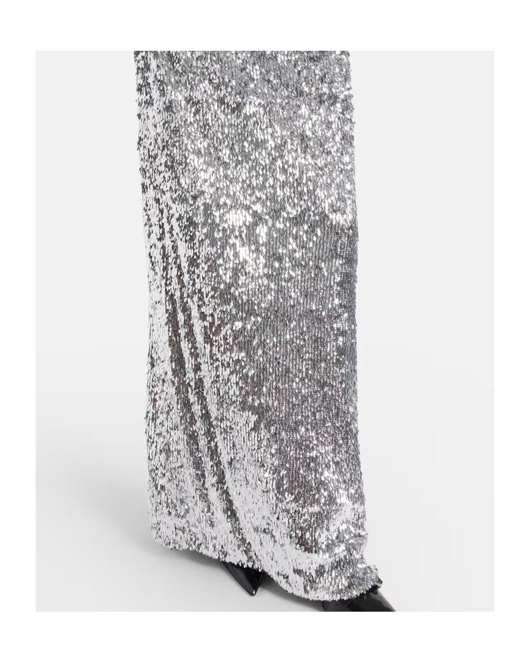 Coperni Gray Draped Sequined Gown