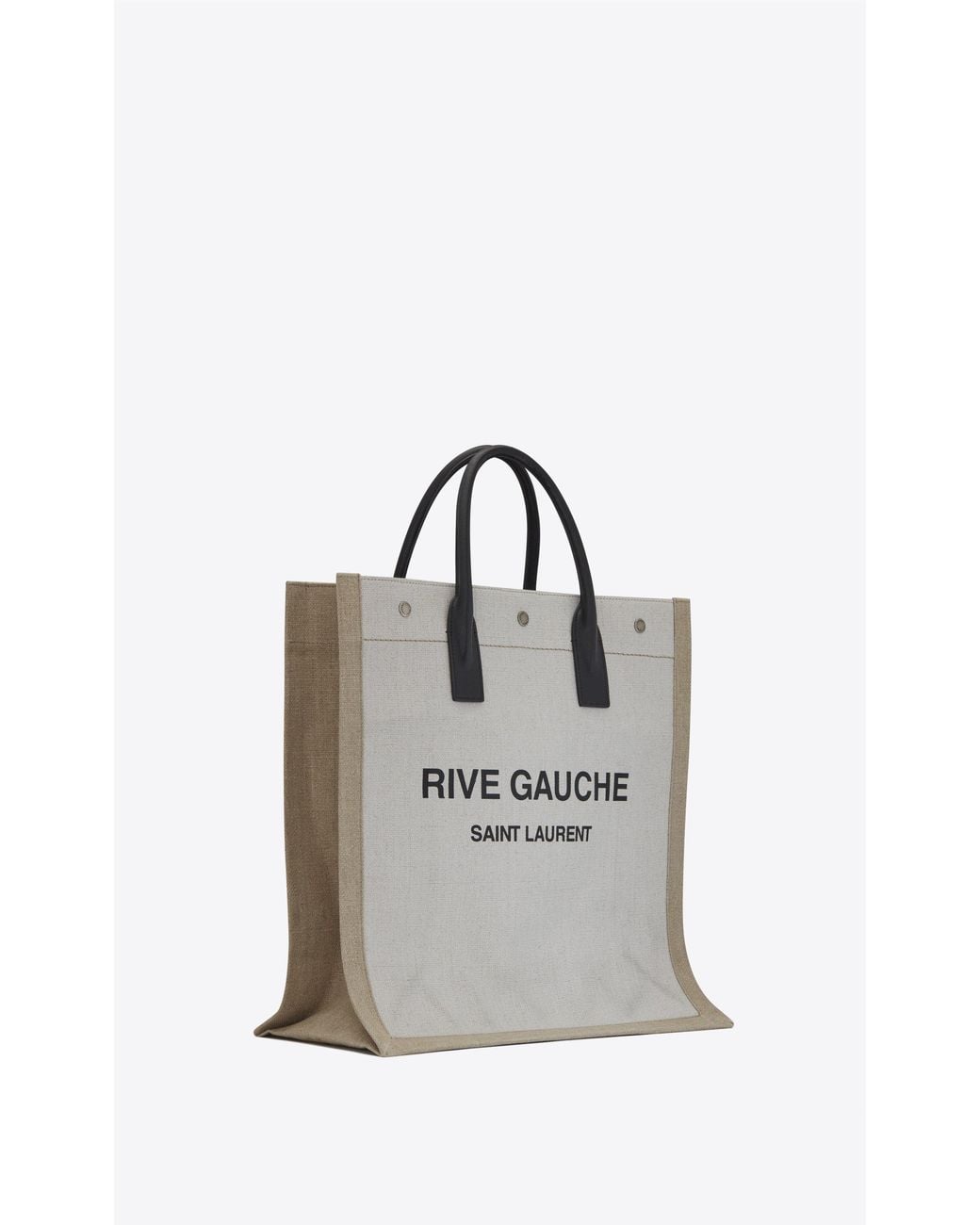 Saint Laurent Gray Logo-Print Tote Bag
