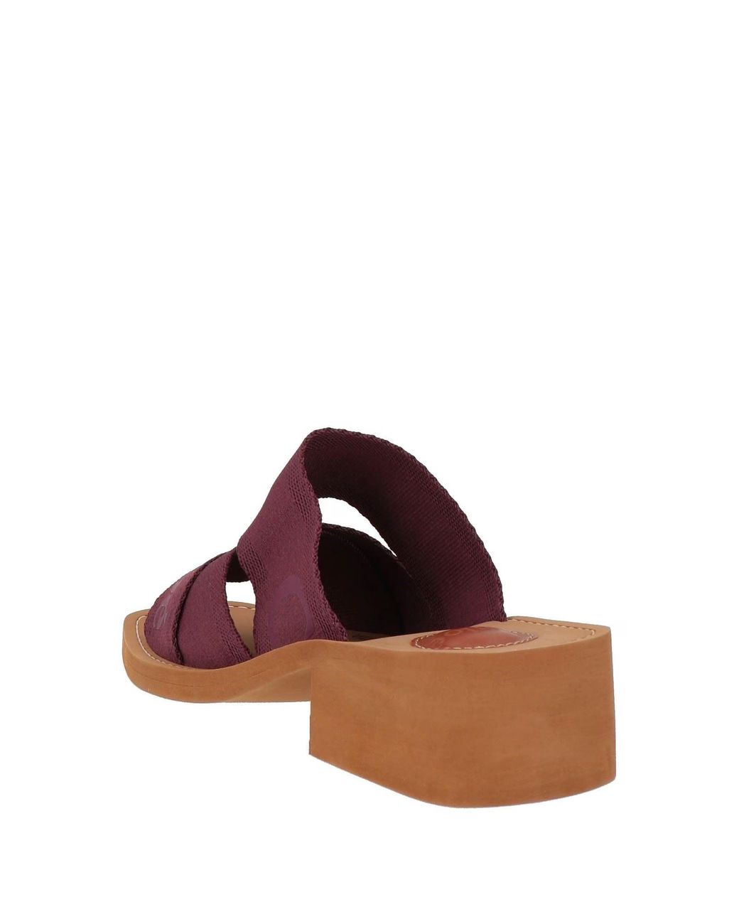 Chloé Purple Comfortable Square-Toe Printed Sandals