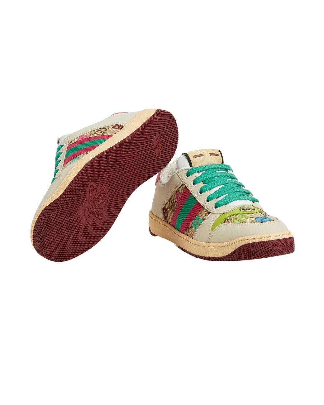 Gucci Green Screener Low-Top Sneakers
