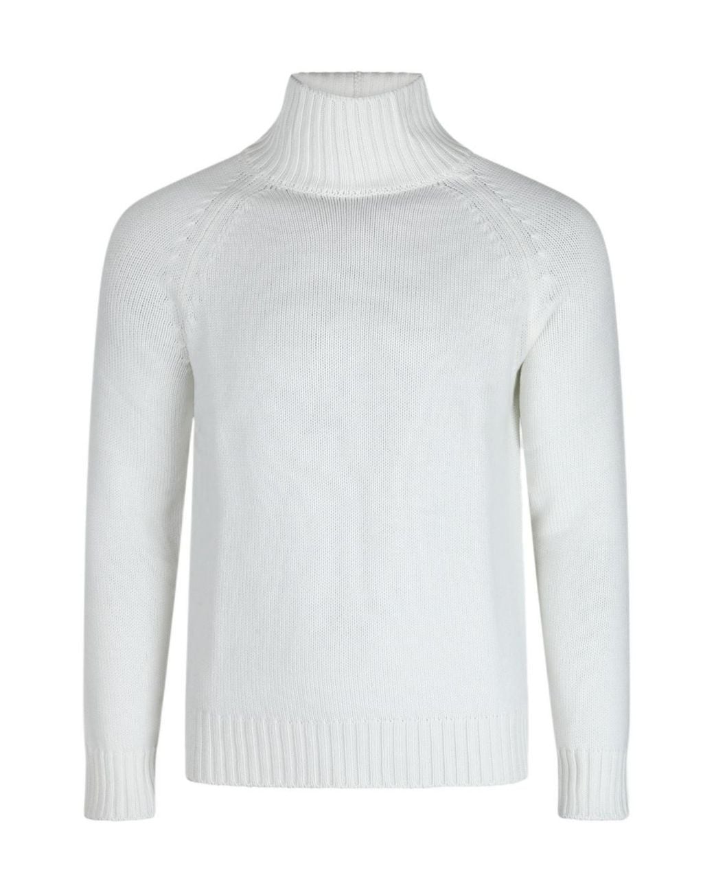 Eleventy White High-Neck Knitted Jumper for men