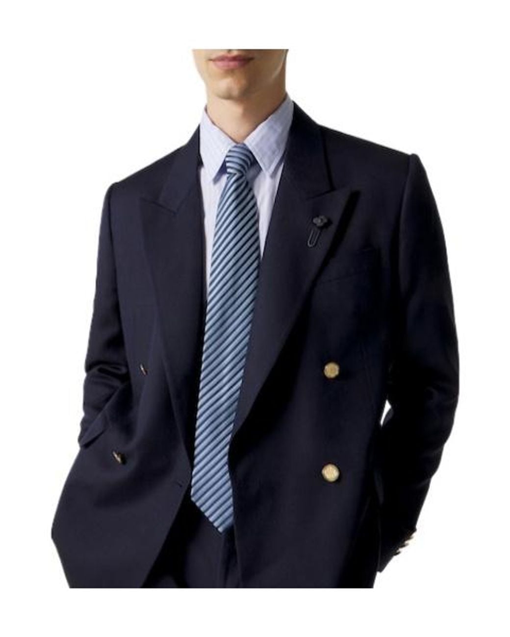 Lardini Blue Silk Blazer for men