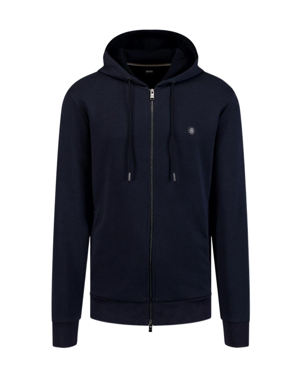 Boss Blue Zip-Up Hoodie Sweater for men