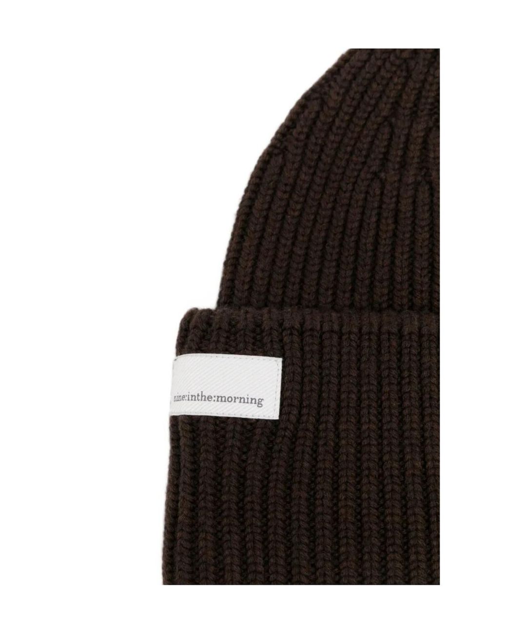 Nine:inthe:morning Black Cuffed Knit Hat for men