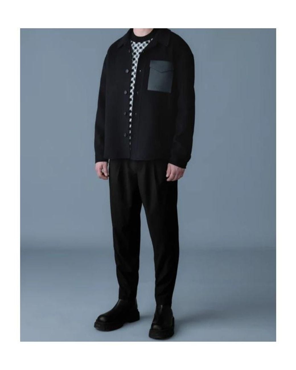 Mackage Blue Casual Button-Up Jacket for men