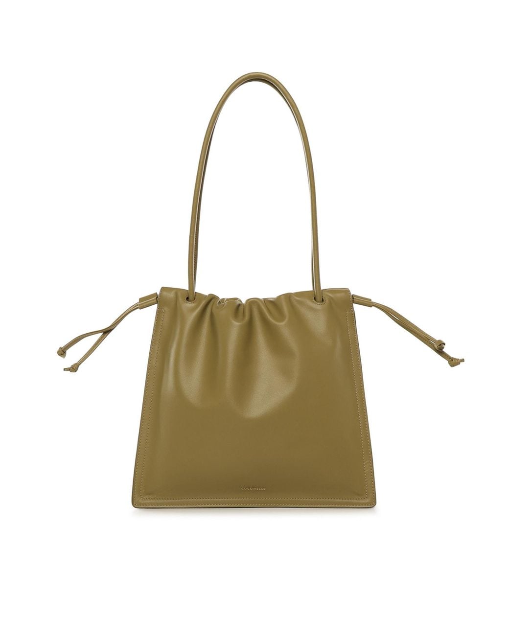 Coccinelle Metallic Logo Embossed Drawstring Tote Bag