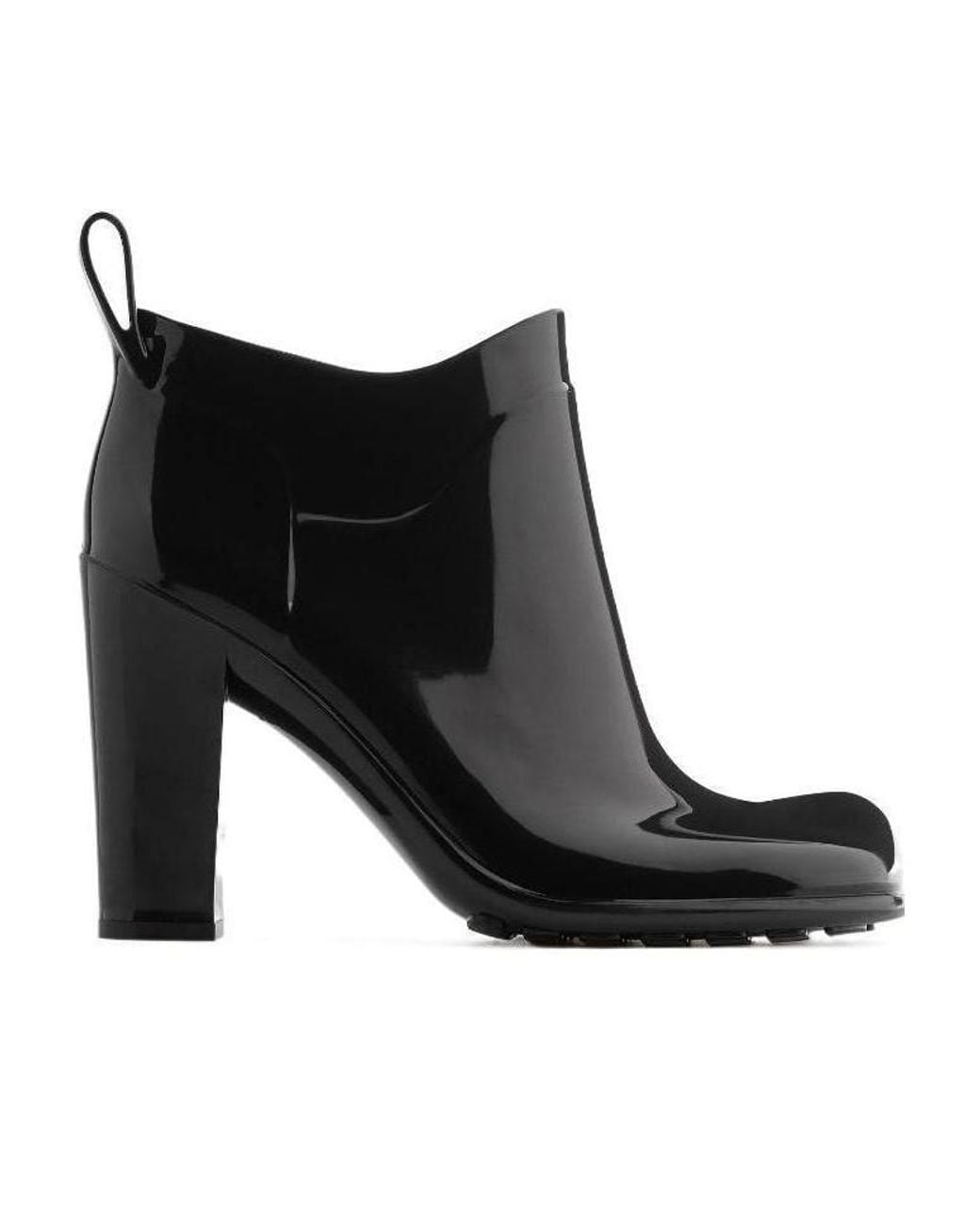 Bottega Veneta Black Shine Heeled Ankle Boots