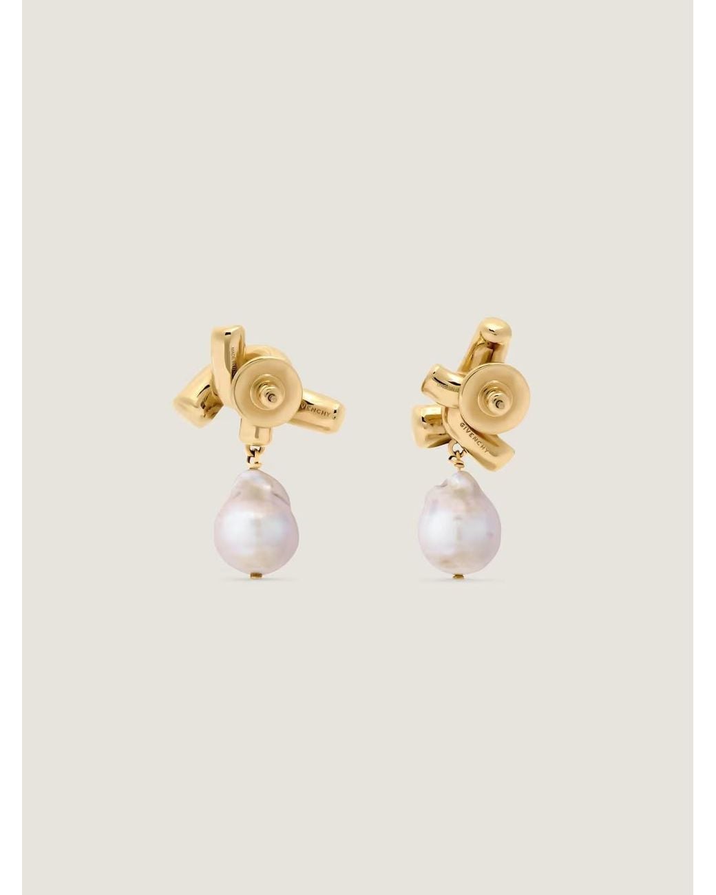 Givenchy Metallic Chain Link Asymmetric Earrings