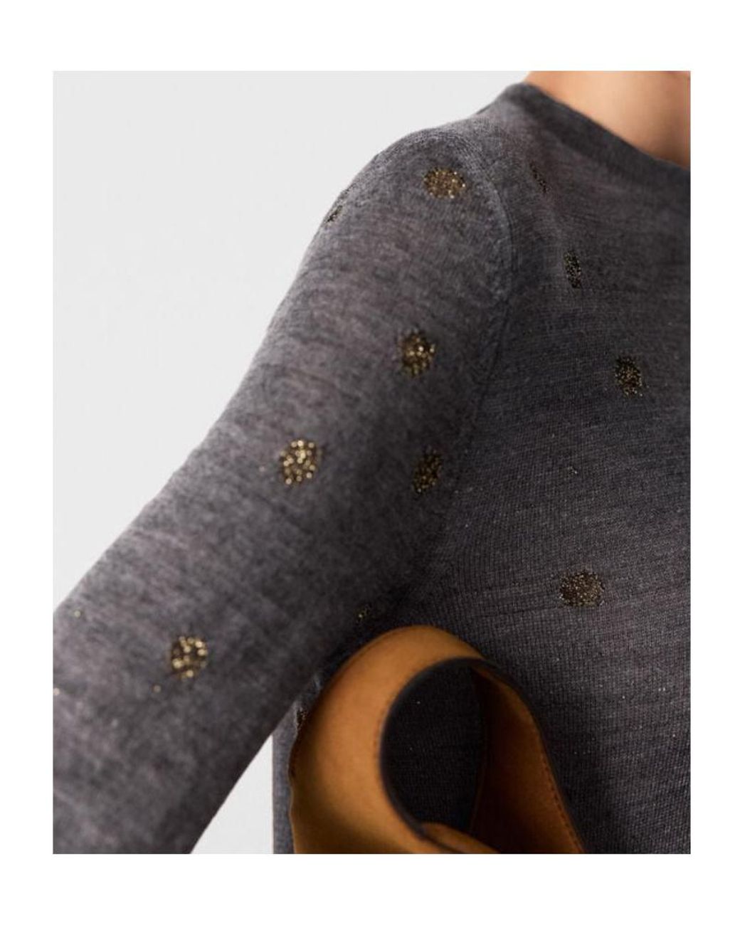Stella McCartney Gray Embroidered-Star Sweater