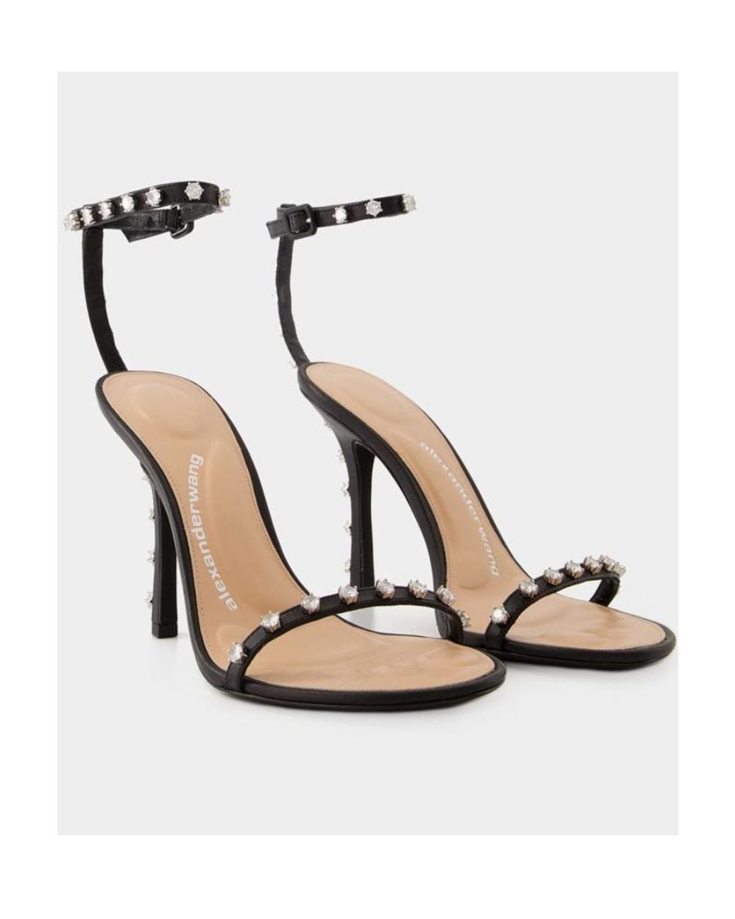 Alexander Wang Black Nicki 105Mm Leather Sandals