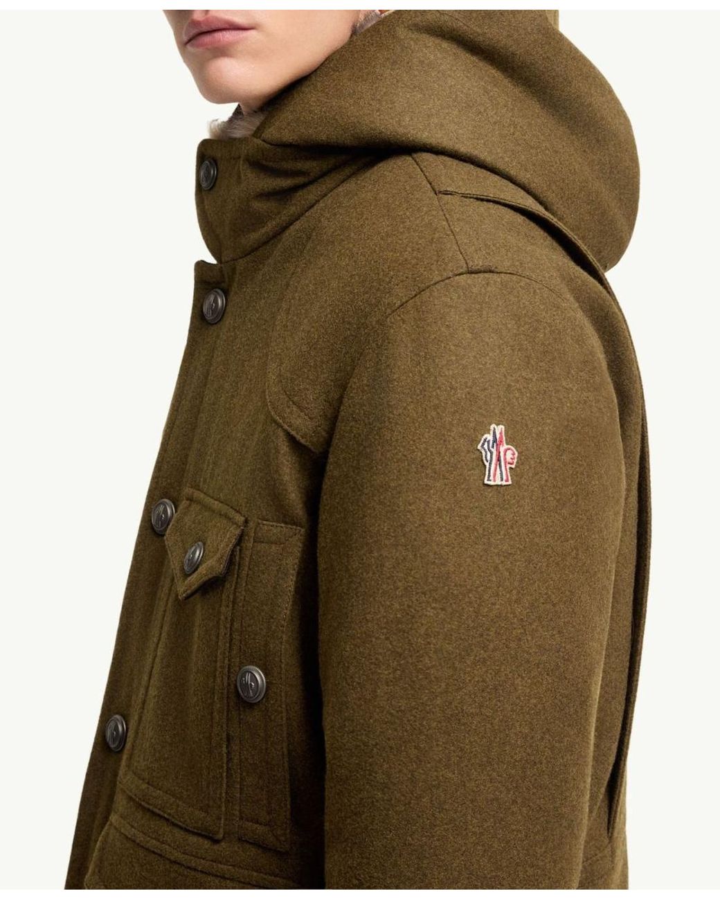 Moncler Green Grenoble Cooper Hooded Jacket for men