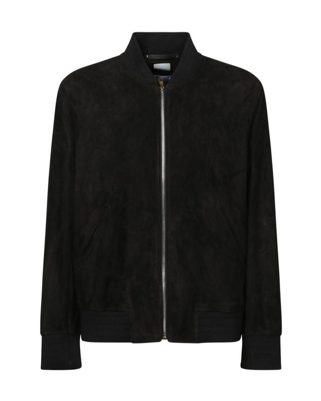 Paul Smith Blue Zip-Up Long-Sleeved Bomber Jacket for men