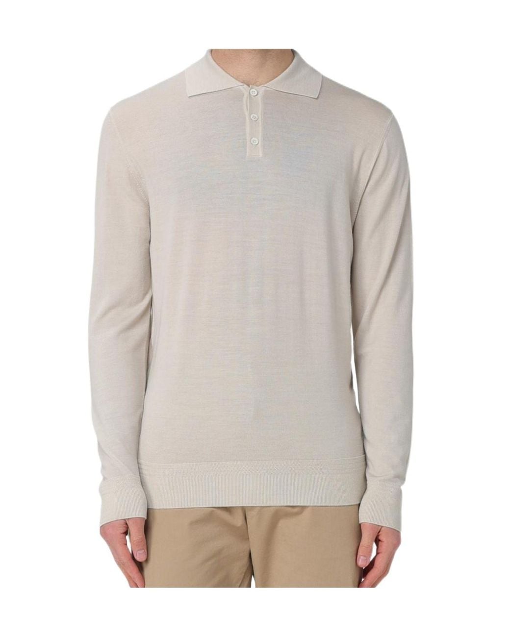 Barena Gray Pevaron Long-Sleeved Polo Shirt for men
