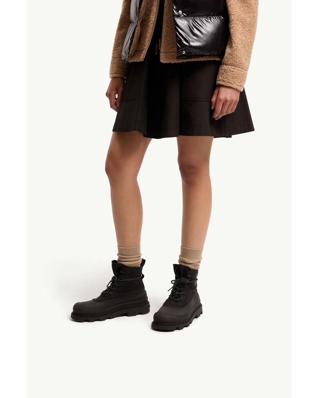 Moncler Black Vera Sheal Lace-Up Boots