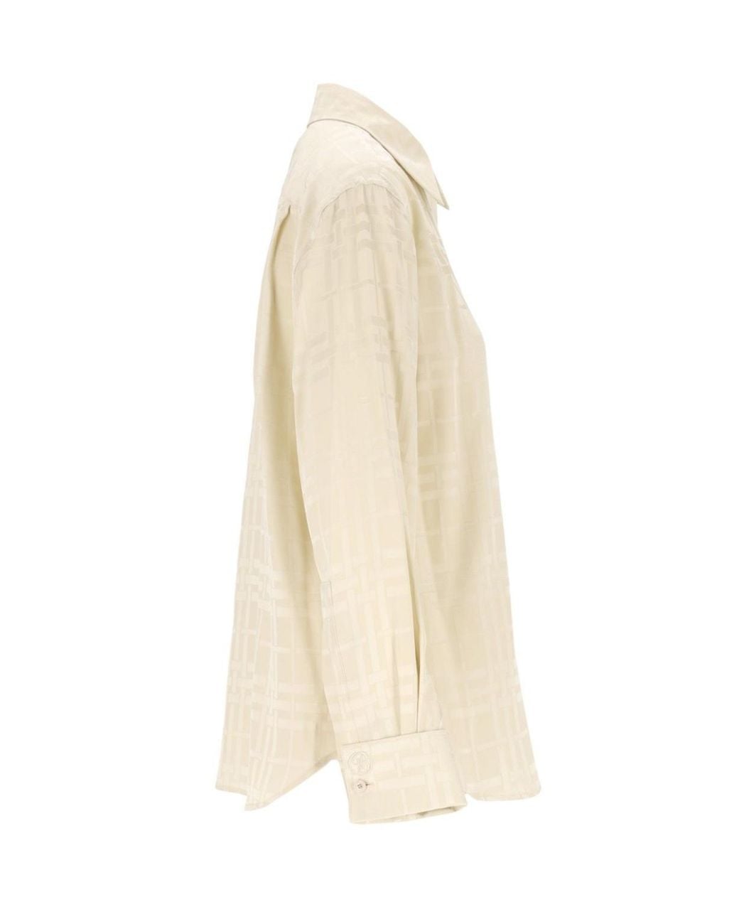 Burberry Natural Long Sleeved Checked Shirt