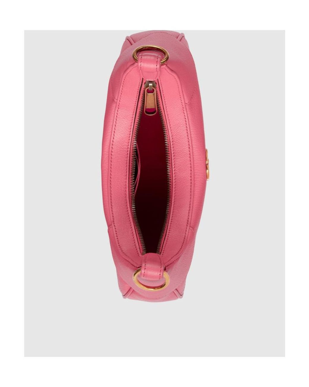 Gucci Pink Logo Plaque Small Aphrodite Shoulder Bag