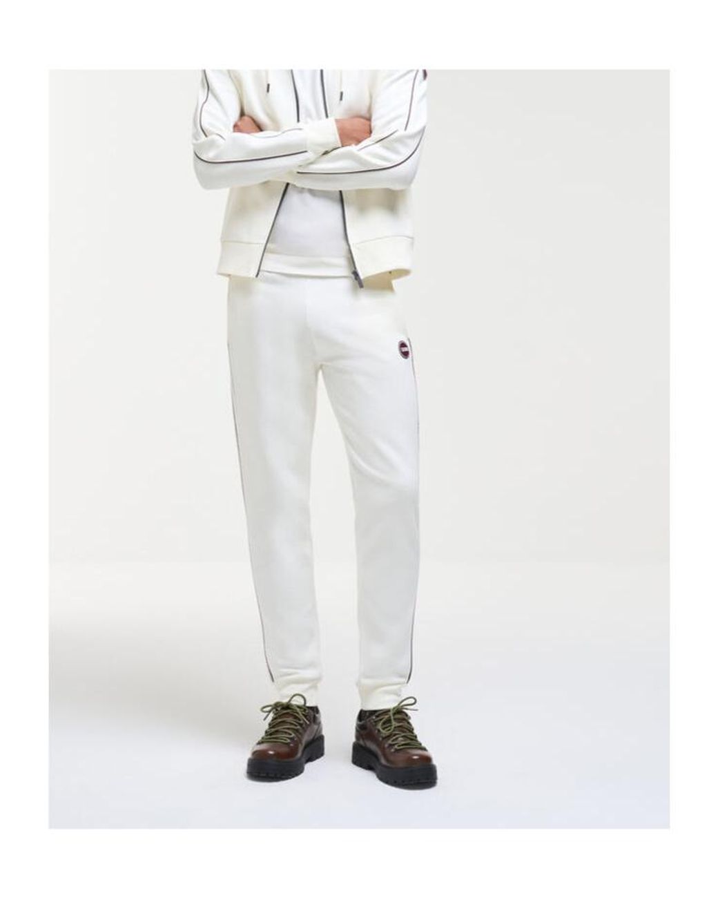 Colmar White Heritage Tracksuit Bottoms for men