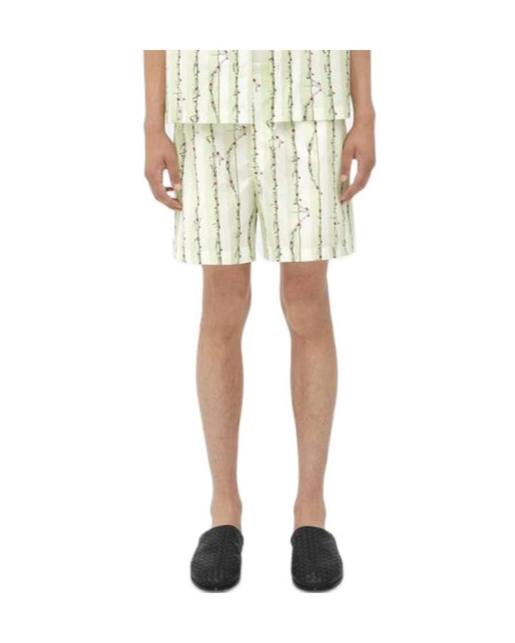 Bottega Veneta Natural Printed Shorts for men