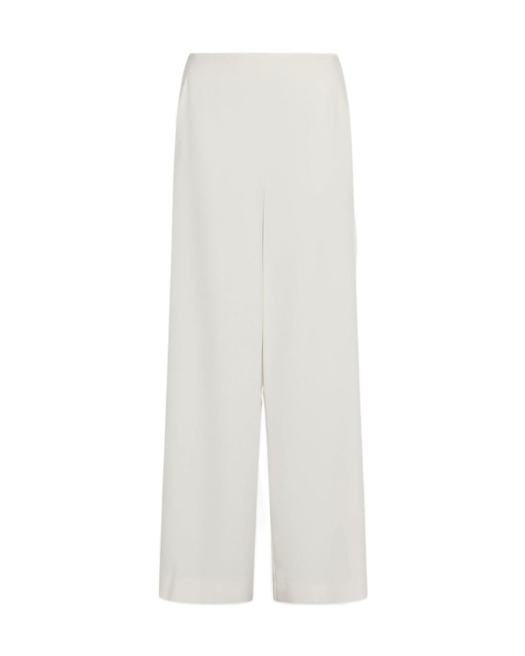 Marella White Mltcampo Wide-Leg Tailored Trousers