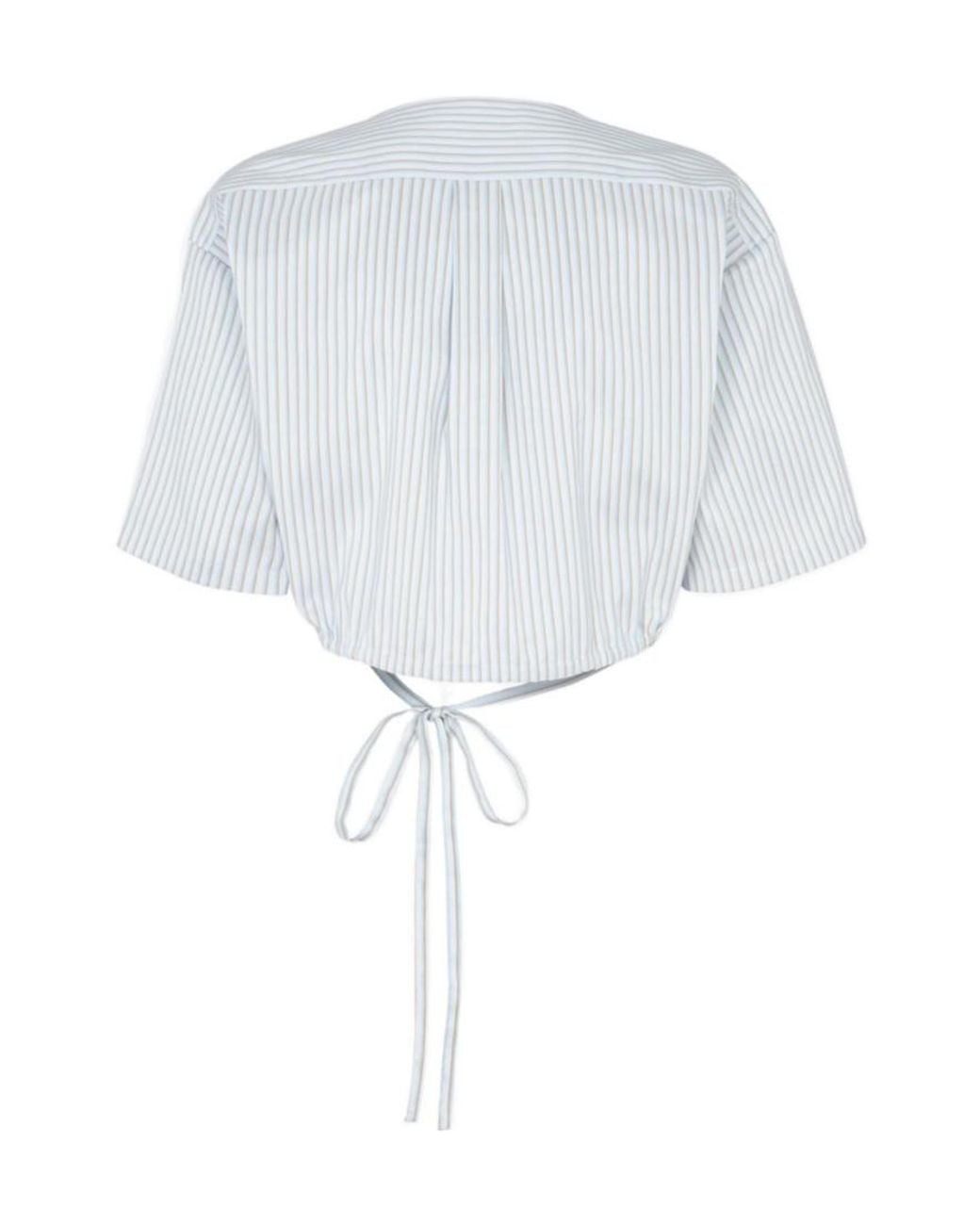 Fendi Blue Light Cotton And Silk Shirt