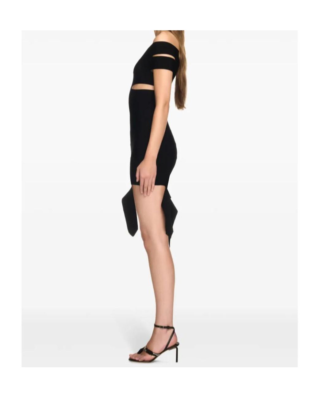 Off-White c/o Virgil Abloh Black Cut Out-Detail Mini Dress